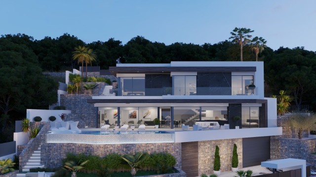 Luxe Villa in Calpe met Spectaculair Uitzicht op Zee, Calpe, Noord-Costa Blanca, Alicante, Spanje.