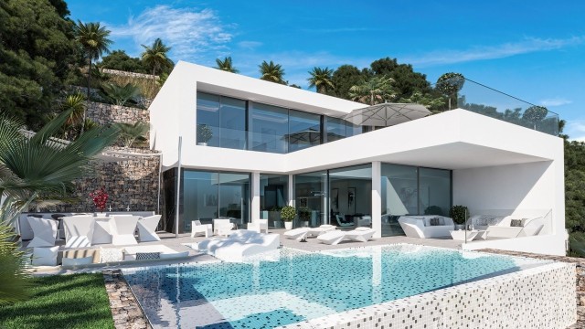 *****Luxe Villa in Calpe met Spectaculair Uitzicht op Zee, Calpe, Noord-Costa Blanca, Alicante, Spanje.