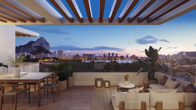 Nieuwe ontwikkeling in Calpe met een hoge levensstandaard, zeer ruime terrassen, sommige met zeezicht, op slechts 800 meter van het strand, Noord-Costa Blanca, Alicante, Spain.