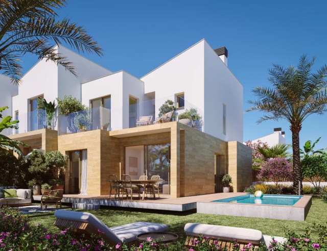 Exclusieve rijwoningen eerste lijn en uitzicht op zee aan de Costa Blanca Noord, Verger, Alicante, Denia, Valencia, Spanje te koop.