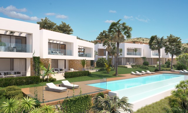 DIRECT OPLEVERBAAR Luxe appartementen in de natuur met uitzicht op de golfbaan Golfresort Font del LLop, Aspe, Monforte el cid, Alicante, Costa Blanca Zuid-Spanje te koop.