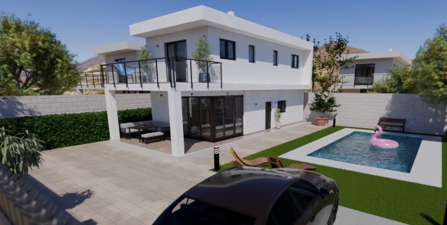Grote vrijstaande nieuwbouwwoning met zwembad en zeer grote tuin, Gran Alacant, Alicante, Costa Blanca Zuid, Spanje.