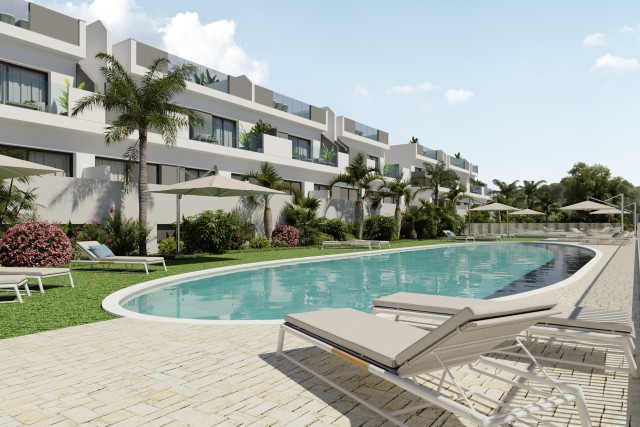 Investeren in Torrevieja is slim Fantastische geschakelde villas en maisonette woningen  met  roze zoutmeer zicht in los Balcones, Alicante Valencia Spanje te koop