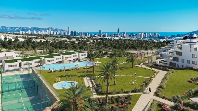 *****Zeer ruime woningen van hoge kwaliteit met panoramisch zeezicht in Resort in Finestrat, Costa Blanca Noord, Alicante, Valencia Spanje te koop
