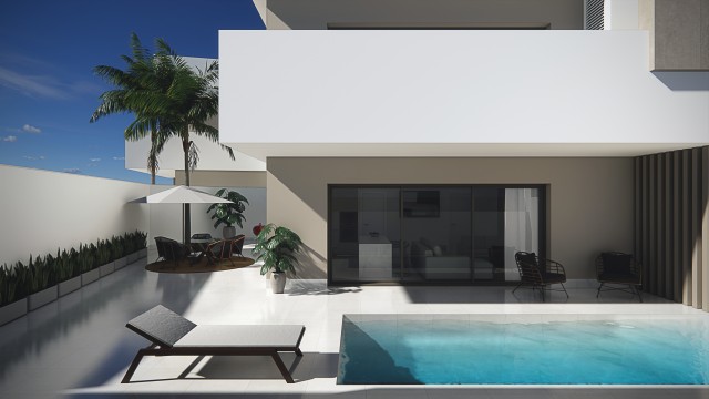 Maisonette Bungalow met privé zwembad  in Pilar de la Horadada, Costa Blanca Zuid, Spanje te koop