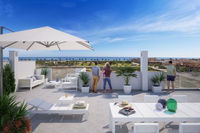 Zeezicht Luxe woningen 400 meter van het strand Torre de la Horadada, Pilar de la Horadada, Alicante , Costa Blanca Zuid , Spanje te koop.