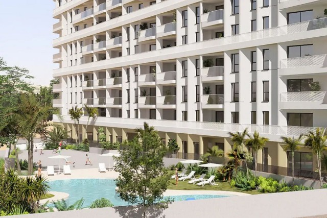 Eerste lijn strand PENTHUIS appartement met prachtig zeezicht in Villajoyosa, Costa Blanca Norte Spanje te koop