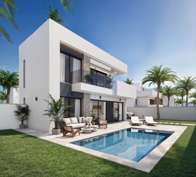 ***** SANTA ROSALIA EXCLUSIVE RESORT Luxe moderne villa met prive zwembad met jacuzzi, solárium, 7 minuten loopafstand van het strand Santa Rosalia, Torrepacheco, Costa Cálida , Spanje te koop