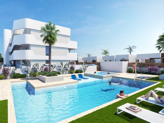Nieuw Appartementenproject in La Serena Golf, met Uitzicht op de Golfbaan, Slechts 800 Meter van het Strand, Costa Cálida, Murcia, Spanje.