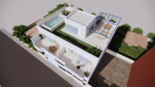 Exclusieve levensstijl in Torre de la Horadada: appartementen 140 meter van het strand, solarium met zwembad, Costa Calidad, Murcia, Spanje.