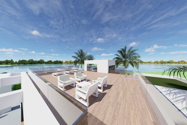 SANTA ROSALIA Luxe villa aan de waterkant van de lagune, met privézwembad, kelder en zonneterras, te koop in Torrepacheco, Costa Cálida, Murcia Spanje