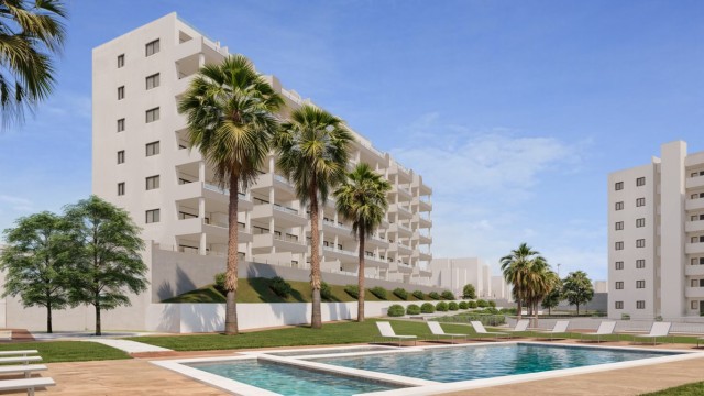 Nieuw project in San Miguel de Salinas met appartementen met uitzicht over het dorp en de zoutmeren, Zuidelijke Costa Blanca, Alicante, Spanje.