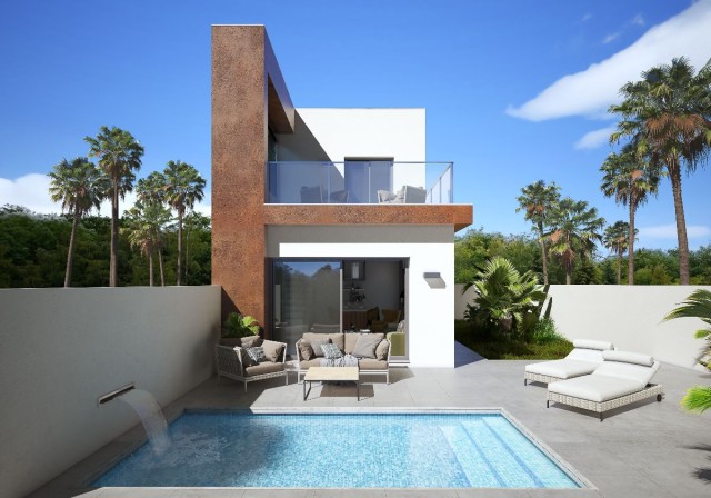 Prachtige vrijstaande of twee onder één kap villa met privé zwembad In Daya Nueva, Costa Blanca Zuid Alicante, Valencia Spanje te koop